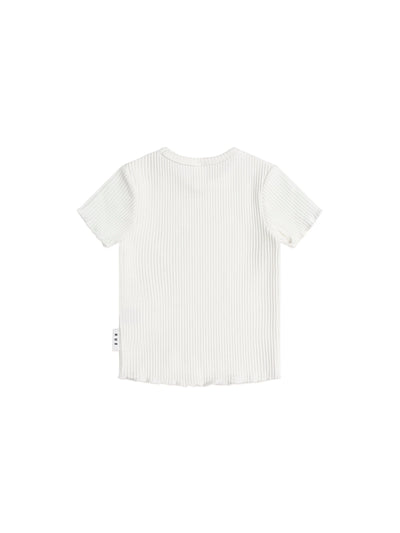 Huxbaby - Almond Milk Rib Tee - HB2090S25 Short Sleeve Top Huxbaby 
