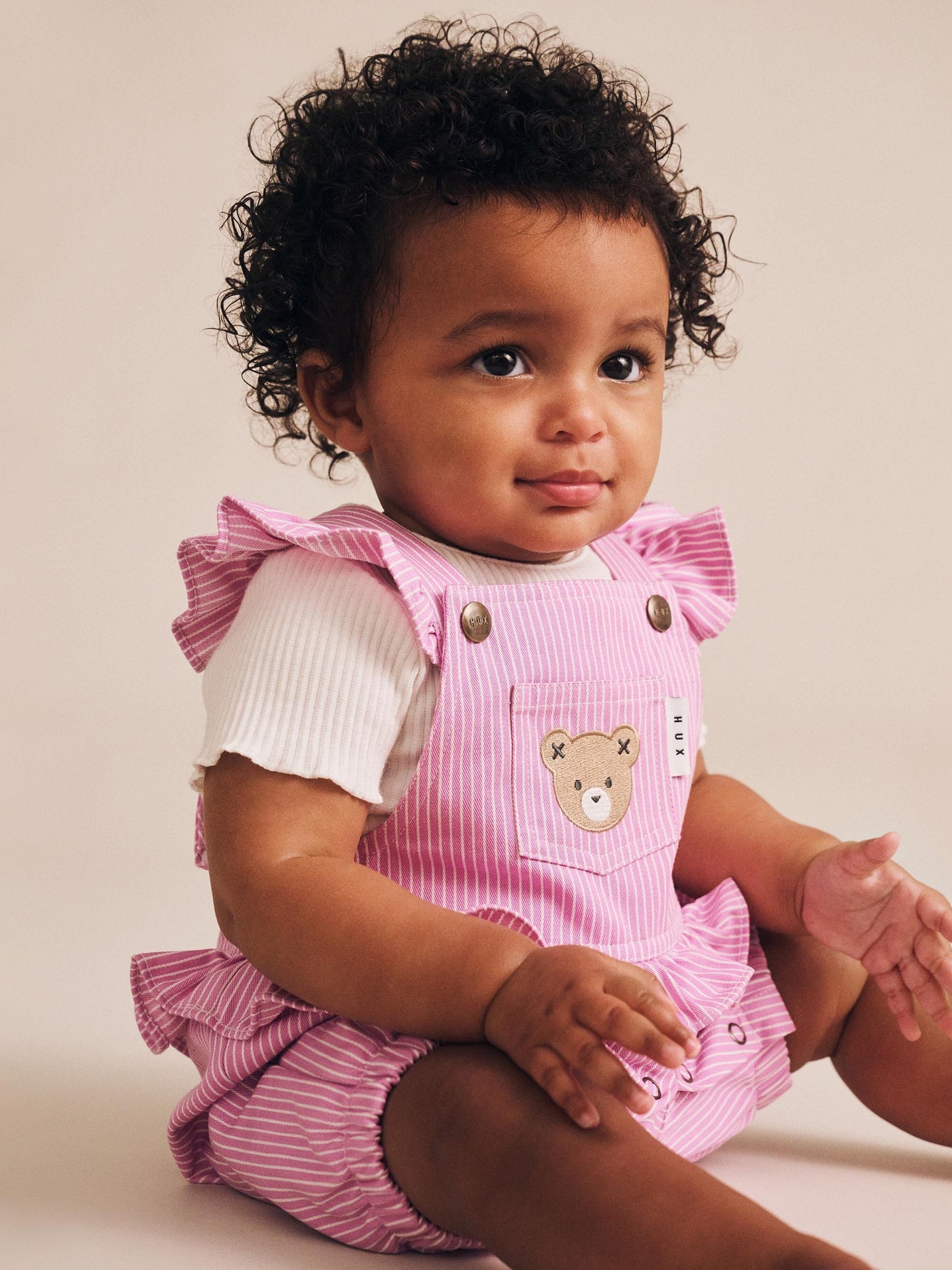 Huxbaby - Almond Milk Rib Tee - HB2090S25 Short Sleeve Top Huxbaby 