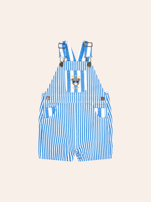 Huxbaby - Aqua Beach Stripe Contrast Shortall | Aqua/ Almond  Milk - PREORDER