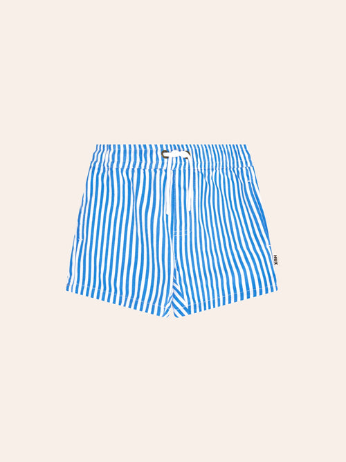 Huxbaby - Aqua Beach Stripe Short | Aqua/ Almond  Milk - PREORDER