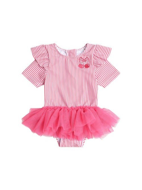 Huxbaby - Ballerina Swimsuit Cherry Pie Stripe - HB7195S25