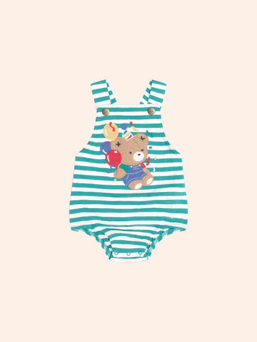 Huxbaby - Bday Hux Playsuit | Vintage Green/Almond Milk