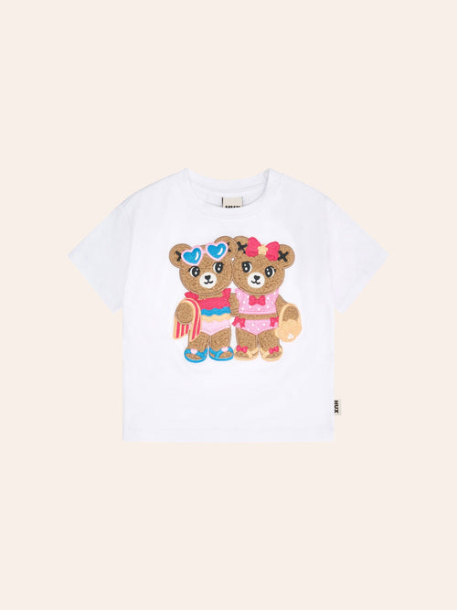 Huxbaby - Beach Club Buddies Drop Shoulder Tee | White - PREORDER