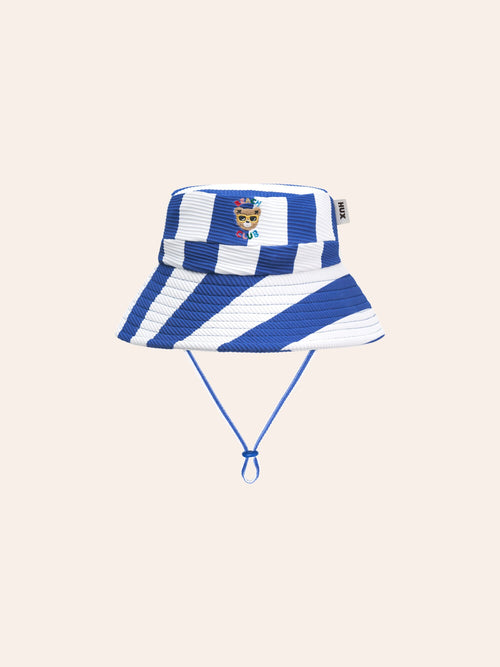 Huxbaby - Beach Club Hux Ottoman Swim Hat | Cobalt/ Almond Milk