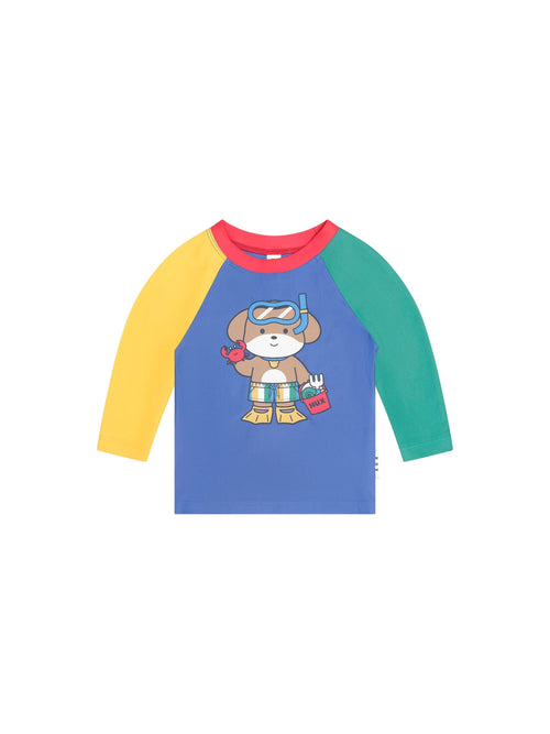 Huxbaby - Beach Puppy Colour Block Rashie | Multi