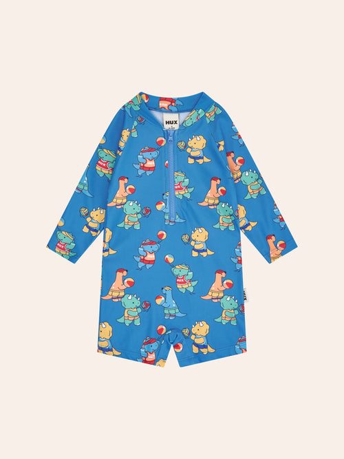 Huxbaby - Beach Volleyball Dino Swimsuit | Blue