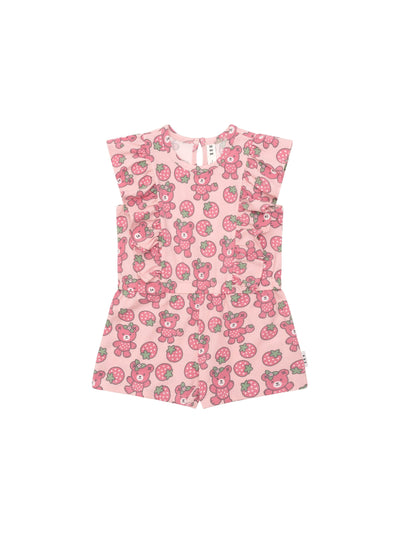 Huxbaby - Berry Bear Frill Playsuit - HB1153S24 Playsuit Huxbaby 