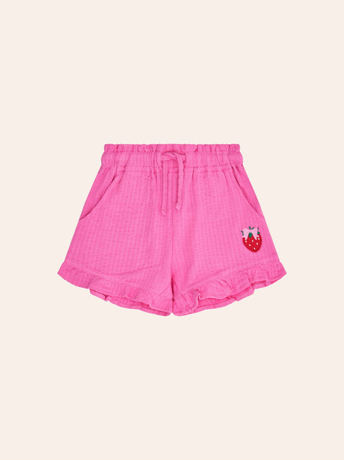 Huxbaby - Berry Sweet Seersucker Frill Short | Sherbet - PREORDER