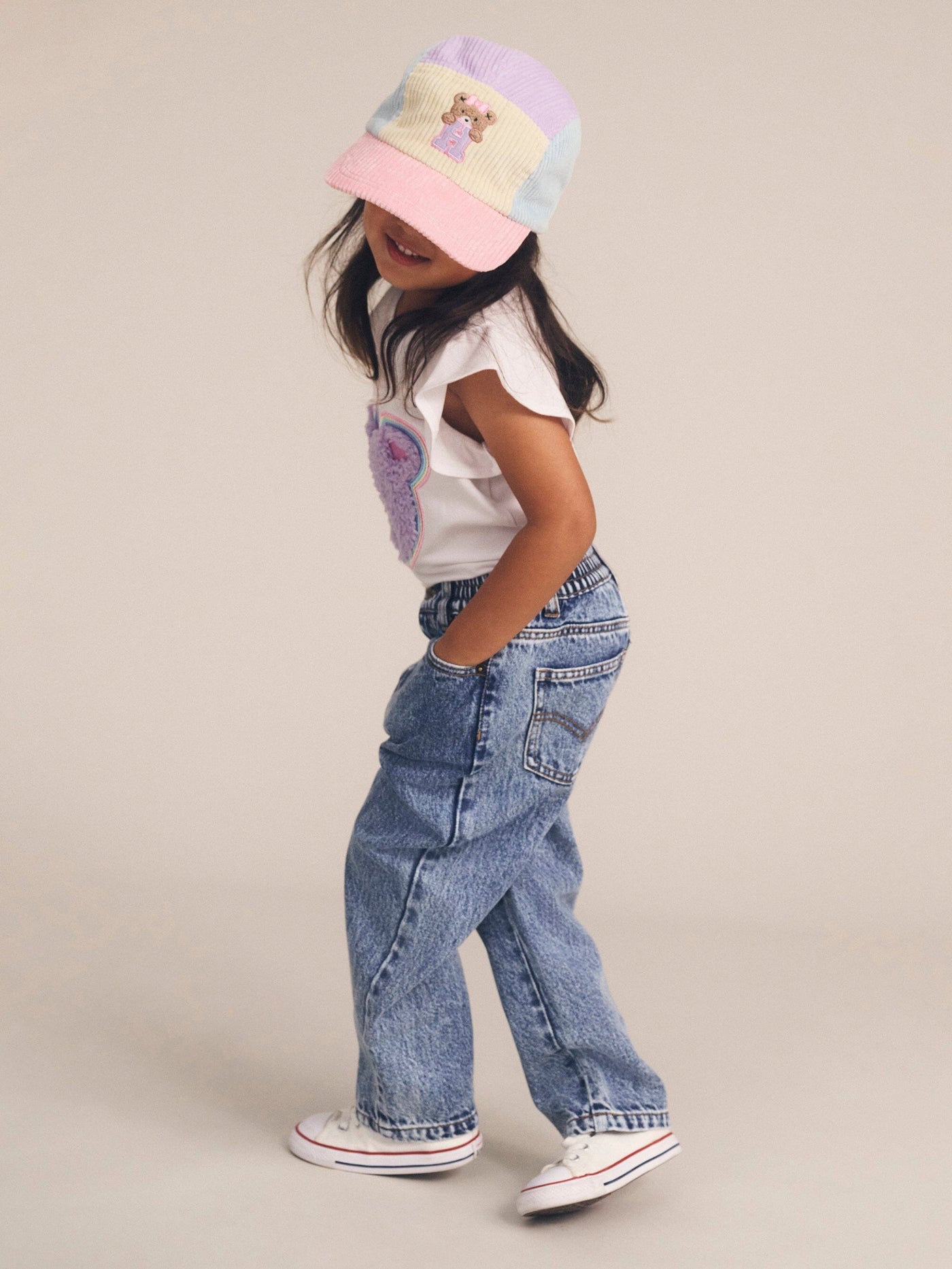 Huxbaby - Blush Colour Block Cord Cap - HB8190W25 Caps Huxbaby 