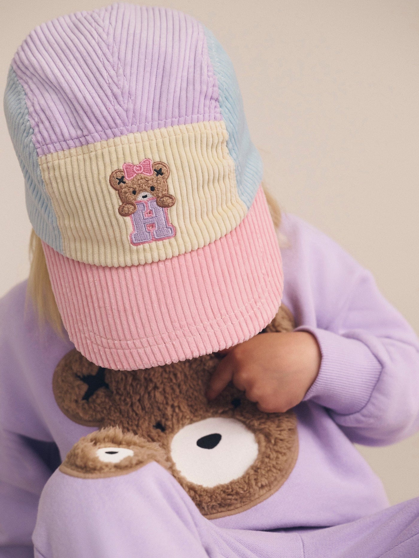 Huxbaby - Blush Colour Block Cord Cap - HB8190W25 Caps Huxbaby 