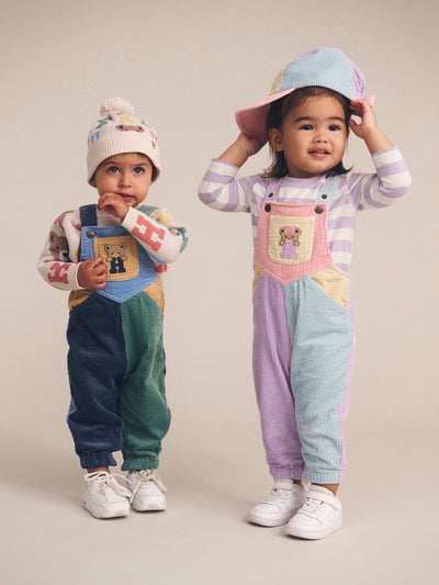 Huxbaby - Blush Colour Block Overall - HB0192W25 Overalls Huxbaby 