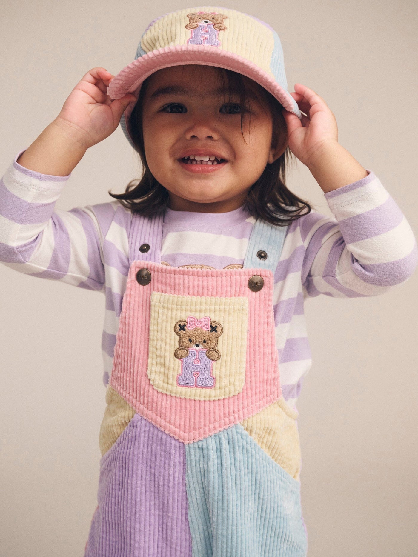 Huxbaby - Blush Colour Block Overall - HB0192W25 Overalls Huxbaby 