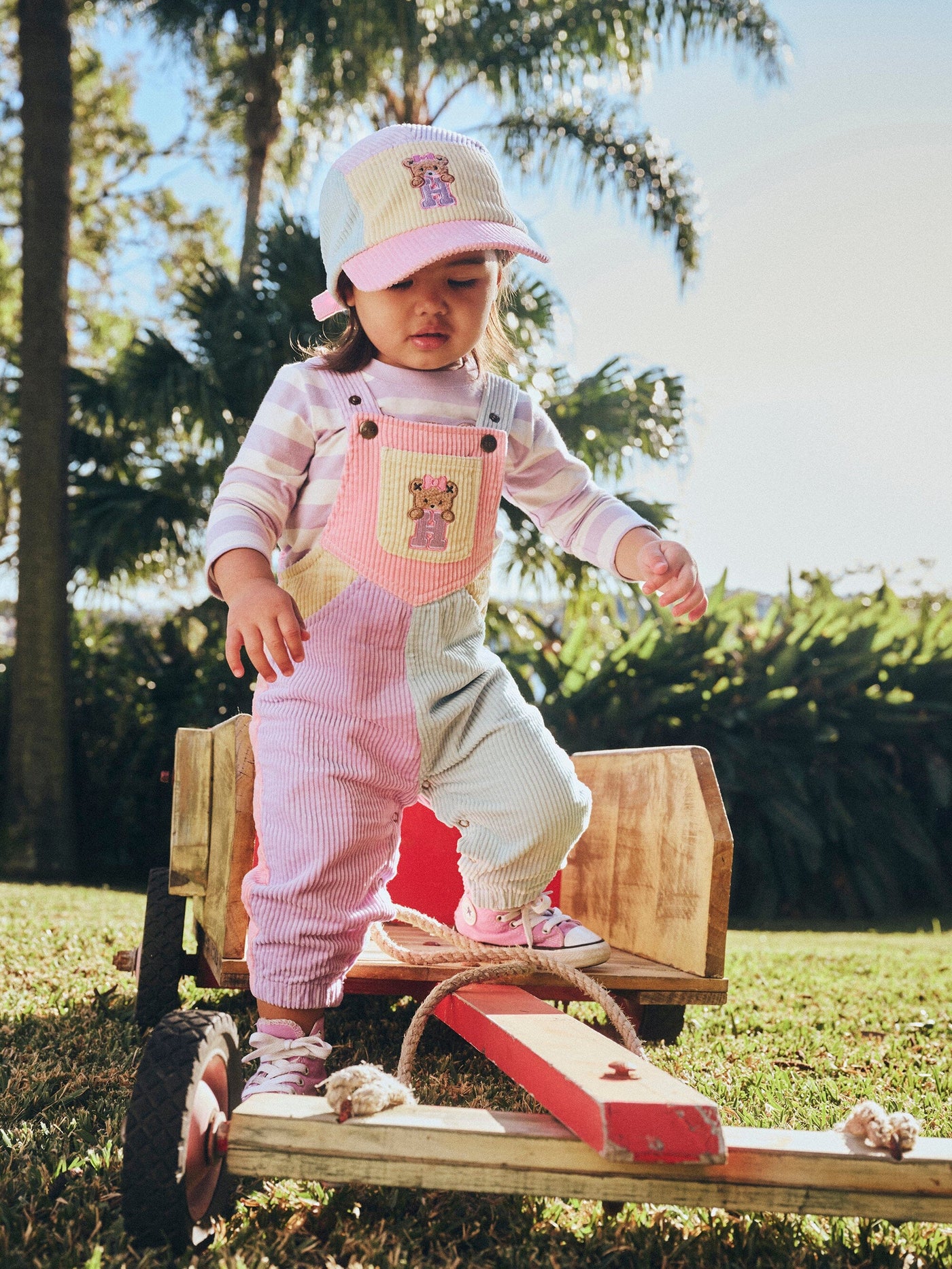 Huxbaby - Blush Colour Block Overall - HB0192W25 Overalls Huxbaby 