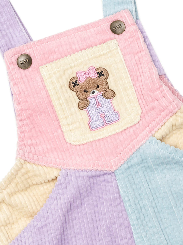 Blush Colour Block Cord Overalls Blush Colour Block Cord Overalls