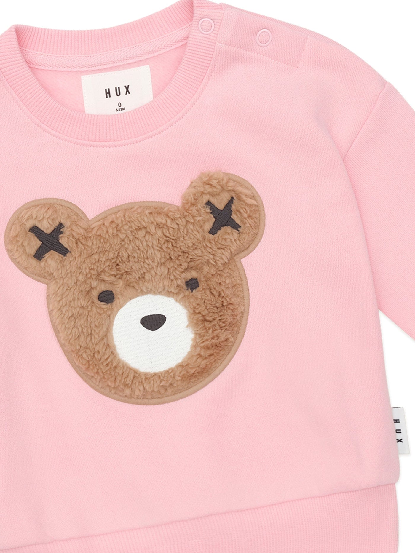 Huxbaby - Blush Furry Huxbear Sweatshirt - HB3254W25 Jumper Huxbaby 