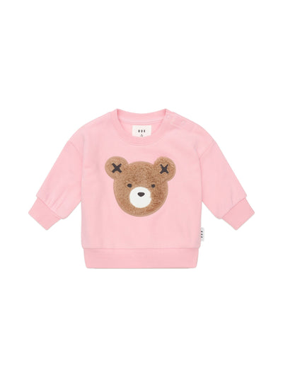 Huxbaby - Blush Furry Huxbear Sweatshirt - HB3254W25 Jumper Huxbaby 