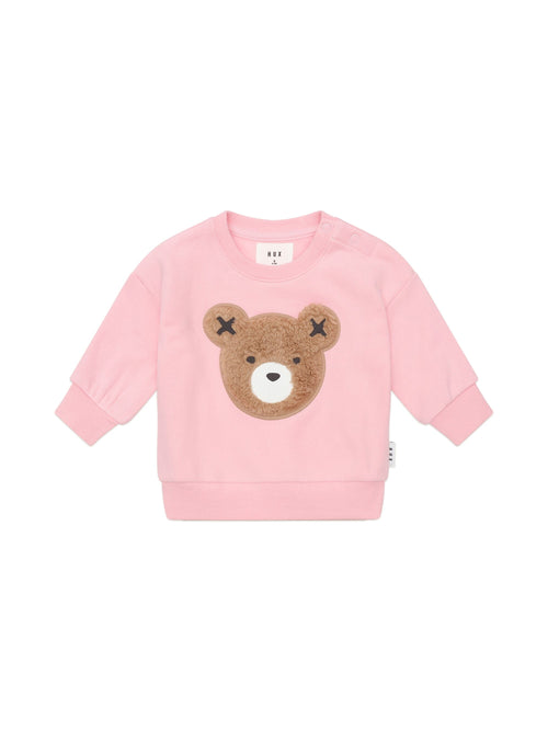 Huxbaby - Blush Furry Huxbear Sweatshirt - HB3254W25