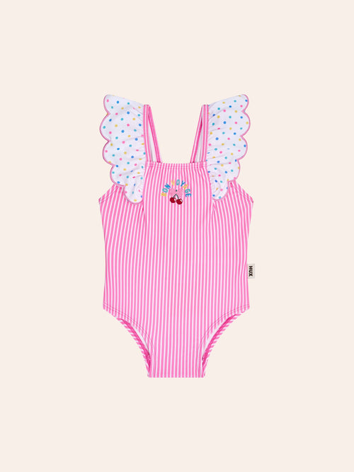 Huxbaby - Bon Voyage Sleeveless Frill Swimsuit | Sherbet Multi