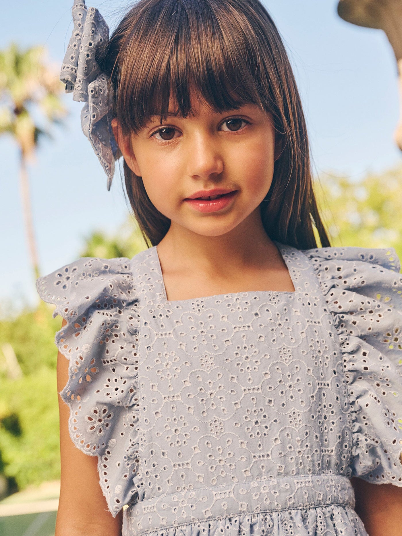 Huxbaby - Broderie Ruffle Dress - HB1229S24 Short Sleeve Dress Huxbaby 