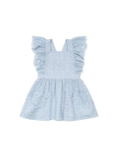 Huxbaby - Broderie Ruffle Dress - HB1229S24 Short Sleeve Dress Huxbaby 