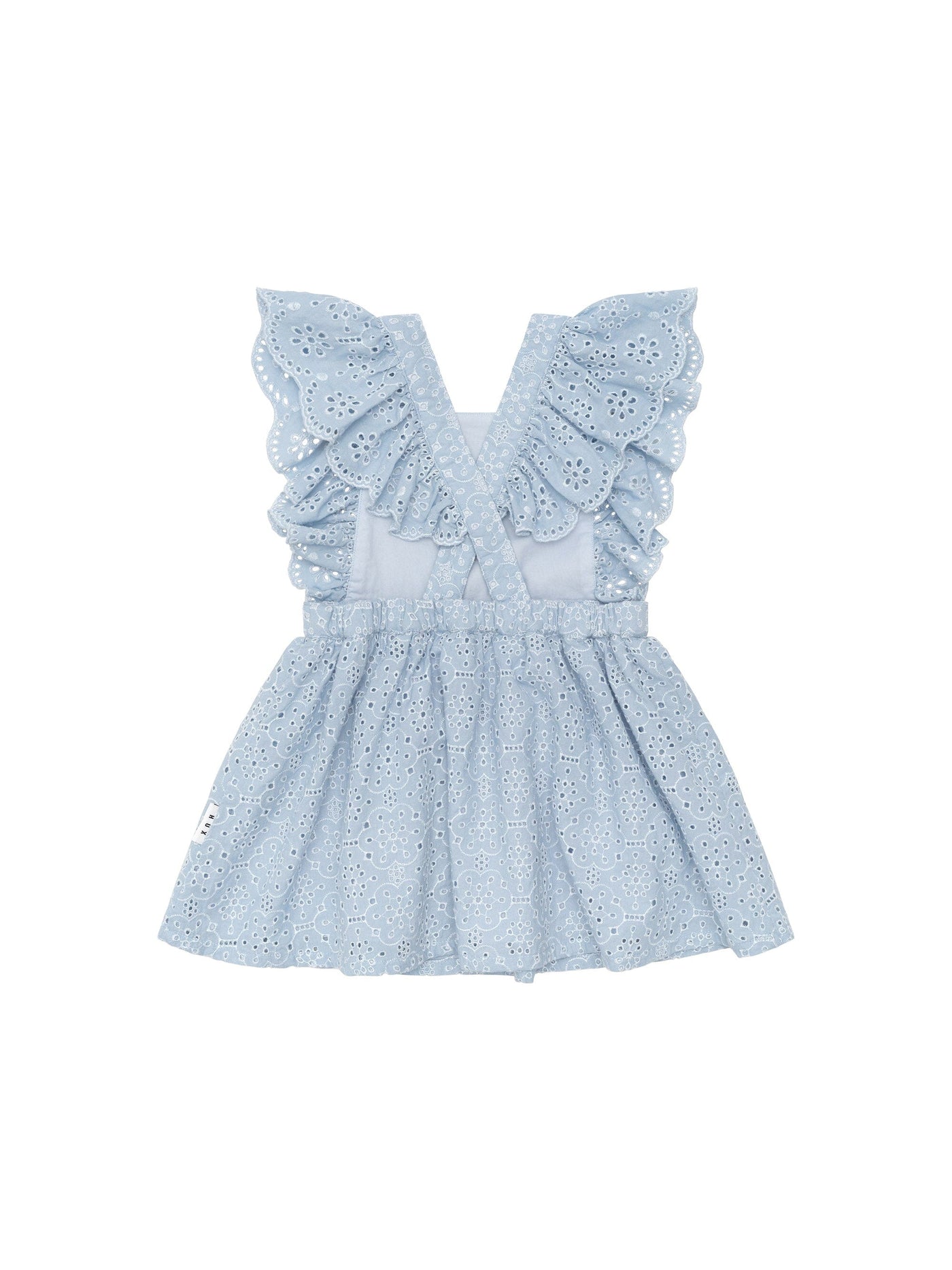 Huxbaby - Broderie Ruffle Dress - HB1229S24 Short Sleeve Dress Huxbaby 