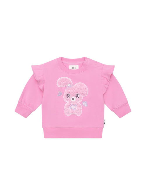 Huxbaby - Bunny Gem Frill Sweatshirt - HB3257W25