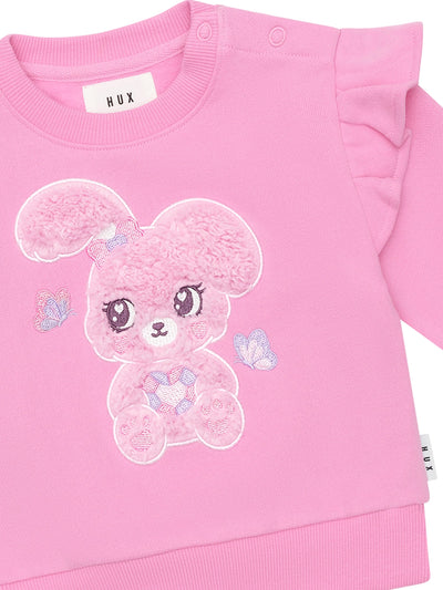 Huxbaby - Bunny Gem Frill Sweatshirt - HB3257W25 Jumper Huxbaby 