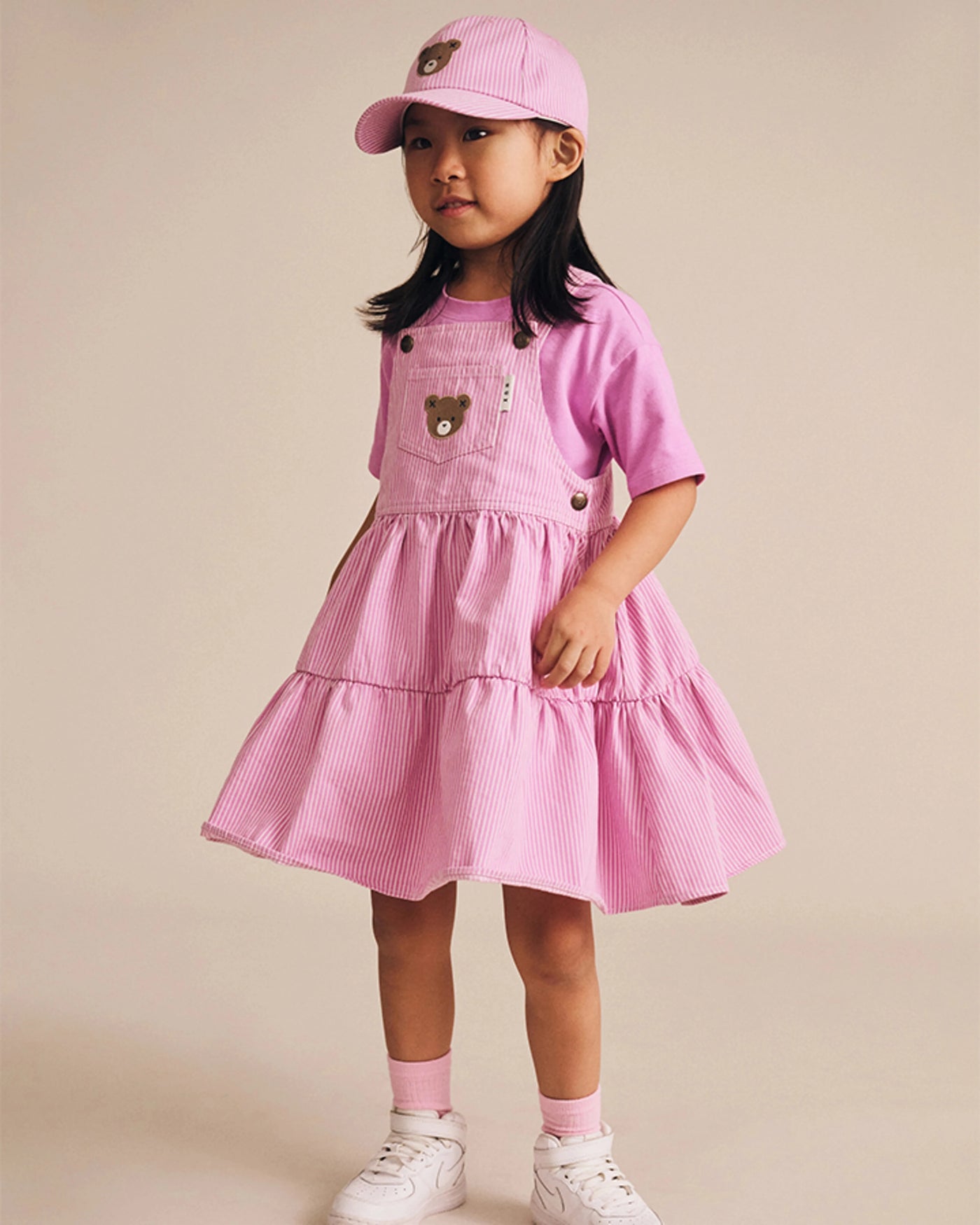 Huxbaby - Candy Stripe Pinafore Dress - HB1396S25 Sleeveless Dress Huxbaby 