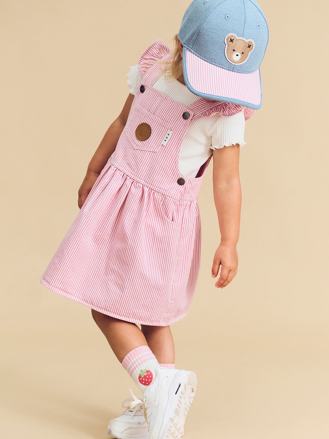 Huxbaby - Candy Stripe Pinafore - HB1163S24 Sleeveless Dress Huxbaby 