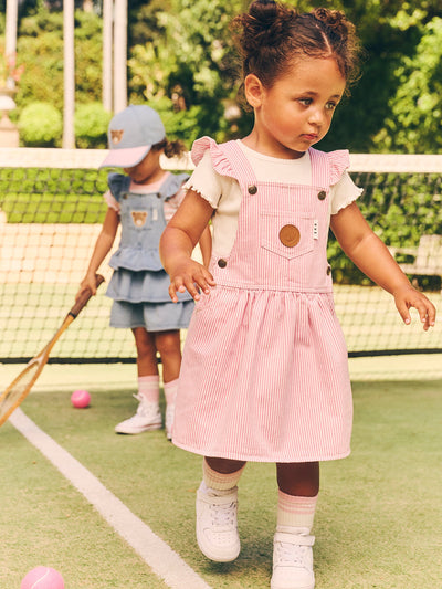 Huxbaby - Candy Stripe Pinafore - HB1163S24 Sleeveless Dress Huxbaby 