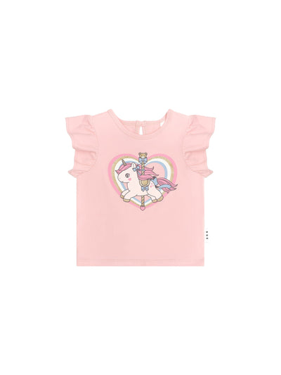 Huxbaby - Carousel Frill T-Shirt - HB2111S24 Short Sleeve T-Shirt Huxbaby 