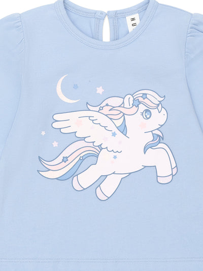 Huxbaby - Celestial Unicorn Puff Sleeve Top - HB2247W25 Long Sleeve Top Huxbaby 