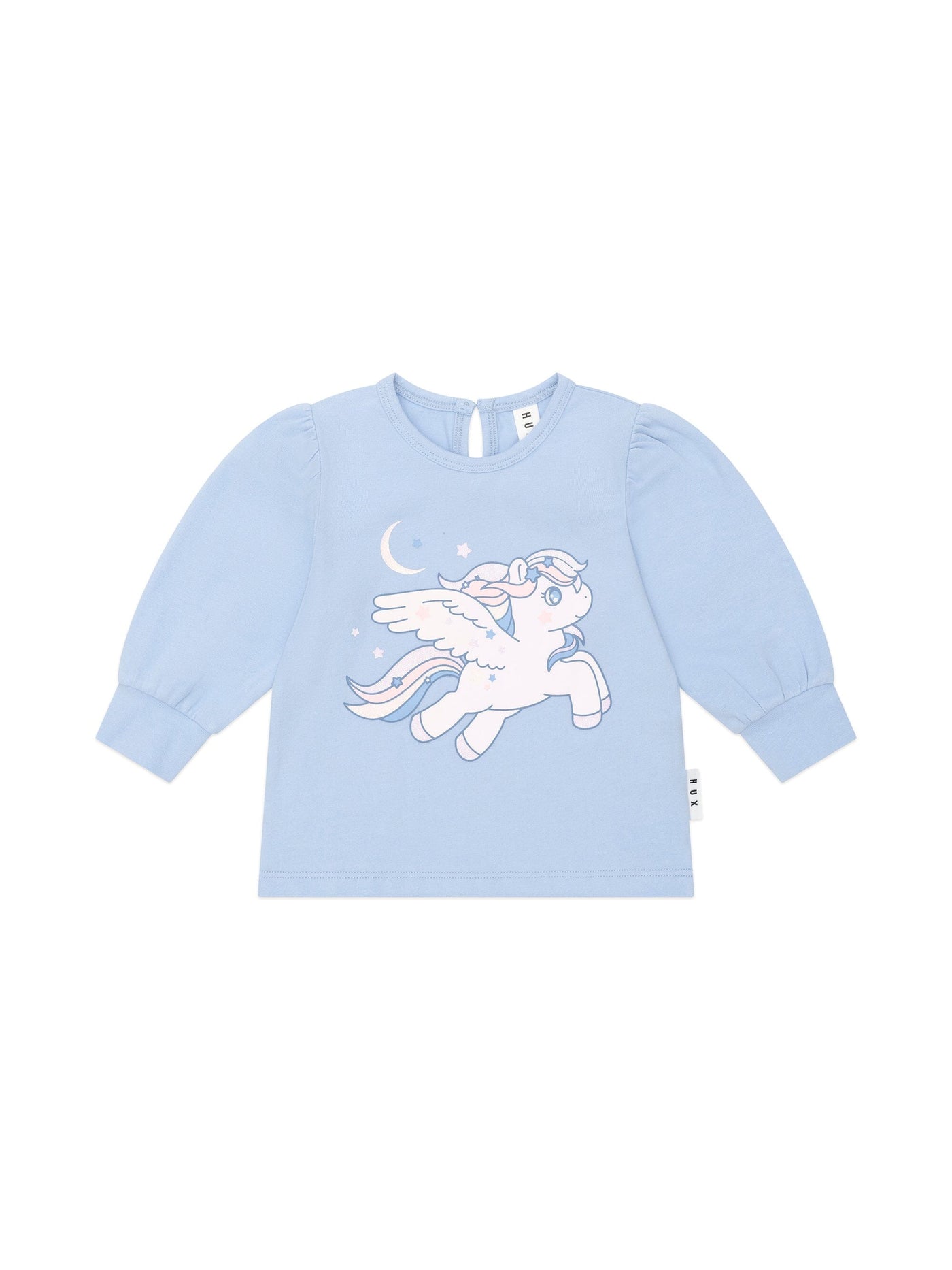 Huxbaby - Celestial Unicorn Puff Sleeve Top - HB2247W25 Long Sleeve Top Huxbaby 