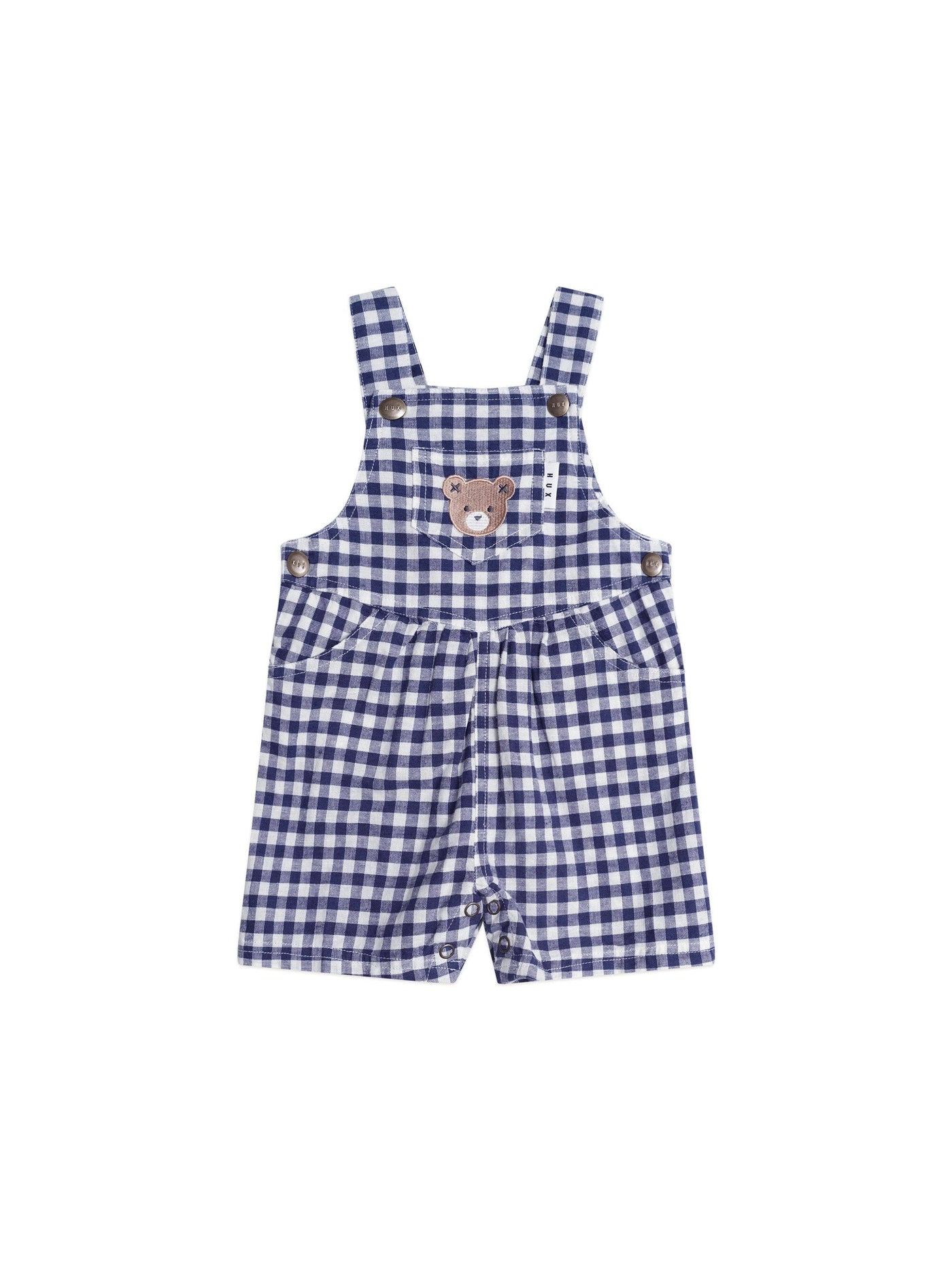 Huxbaby - Check Short Overalls - HB0321S25 Overalls Huxbaby 
