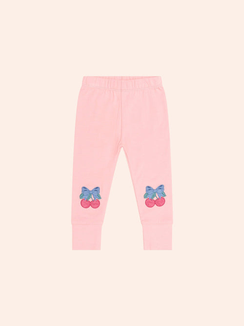 Huxbaby - Cherry Bow Legging | Vintage Pink