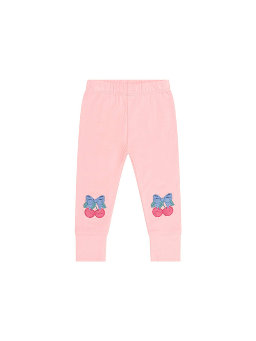 Huxbaby - Cherry Bow Legging | Vintage Pink