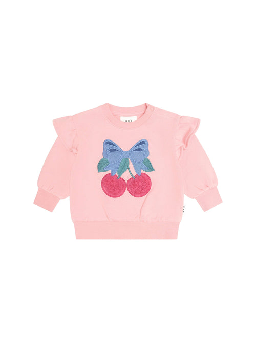 Huxbaby - Cherry Bow Sweatshirt | Vintage Pink