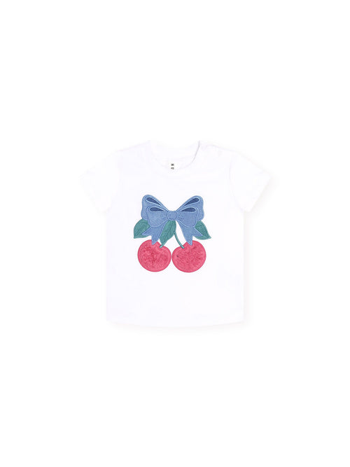 Huxbaby - Cherry Bow Tee | White