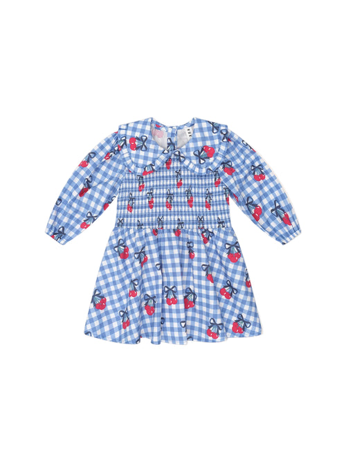 Huxbaby - Cherry Gingham Shirred Dress