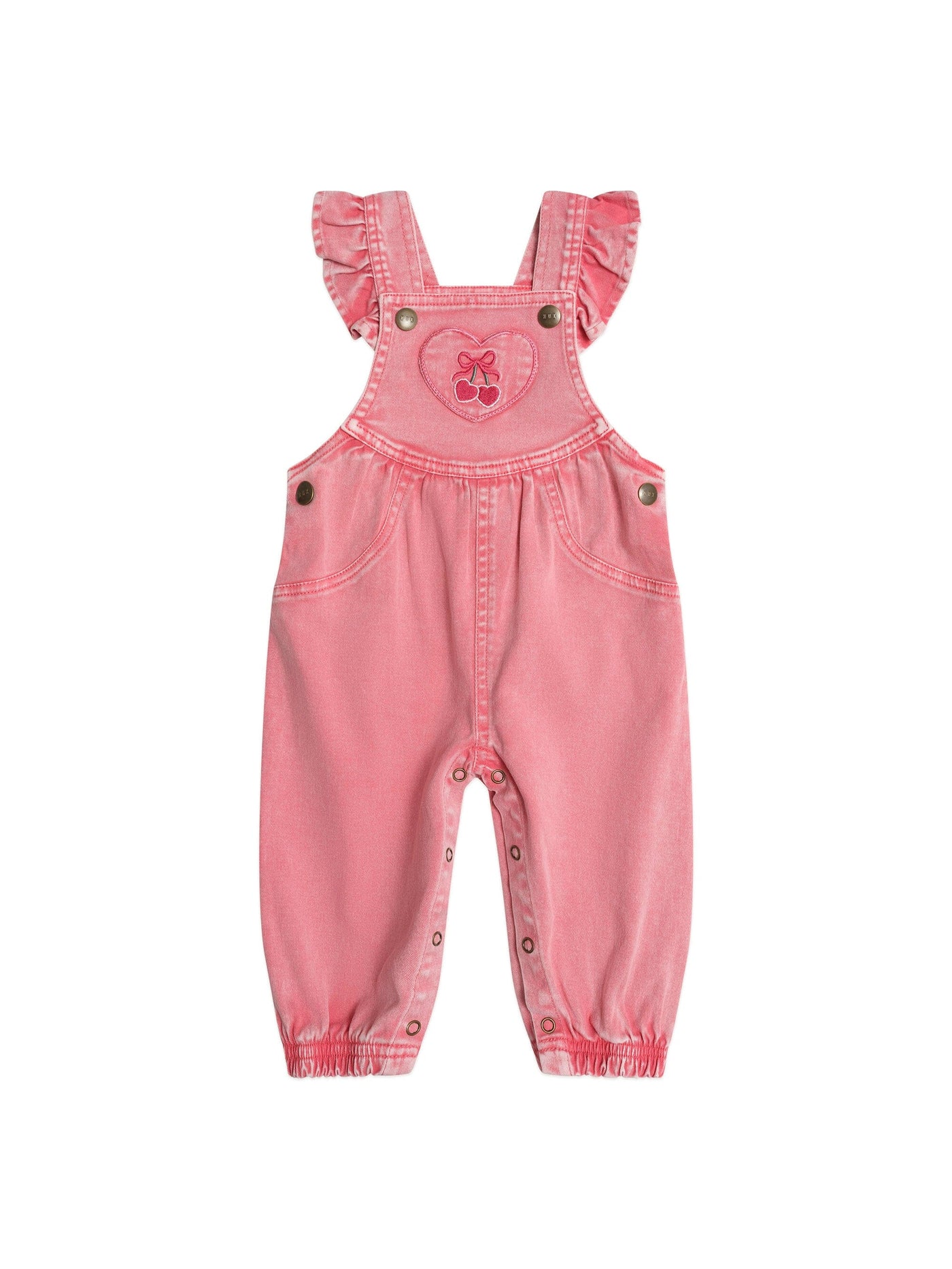 Huxbaby - Cherry Heart Vintage Overalls - HB0045S25 Overalls Huxbaby 