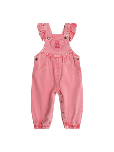 Huxbaby - Cherry Heart Vintage Overalls - HB0045S25 Overalls Huxbaby 