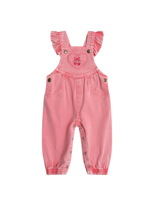 Huxbaby - Cherry Heart Vintage Overalls - HB0045S25