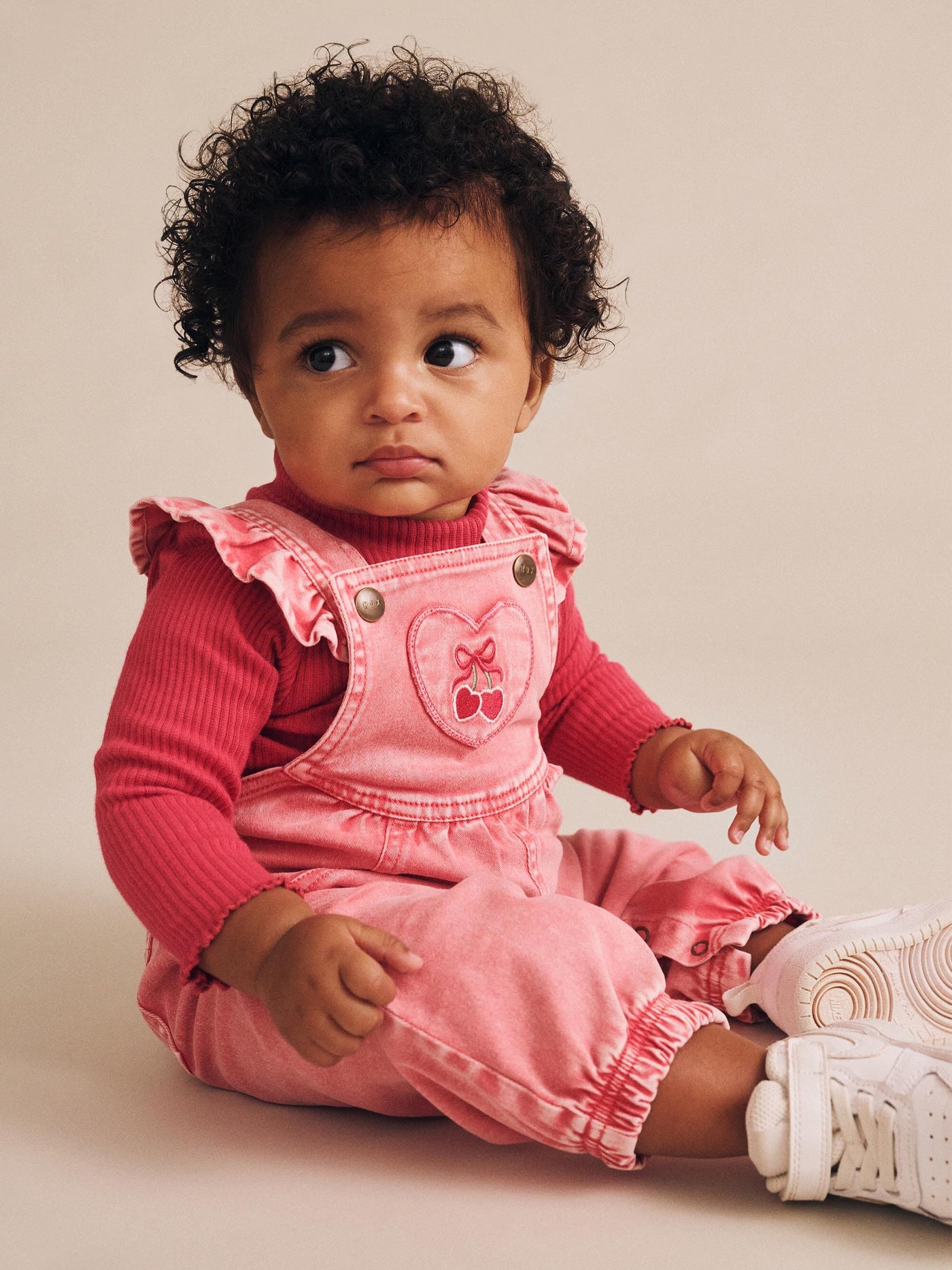Huxbaby - Cherry Heart Vintage Overalls - HB0045S25 Overalls Huxbaby 