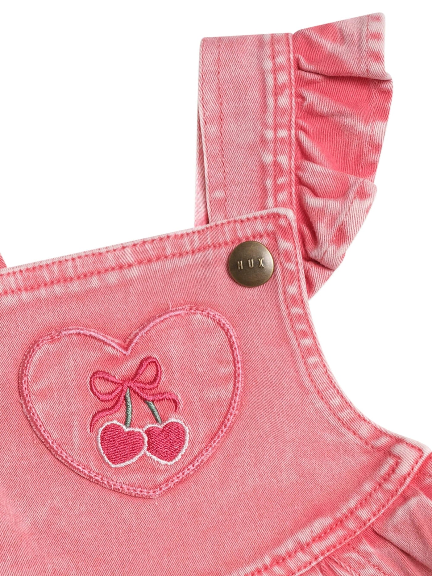 Huxbaby - Cherry Heart Vintage Pinafore Dress - HB1039S25 Sleeveless Dress Huxbaby 