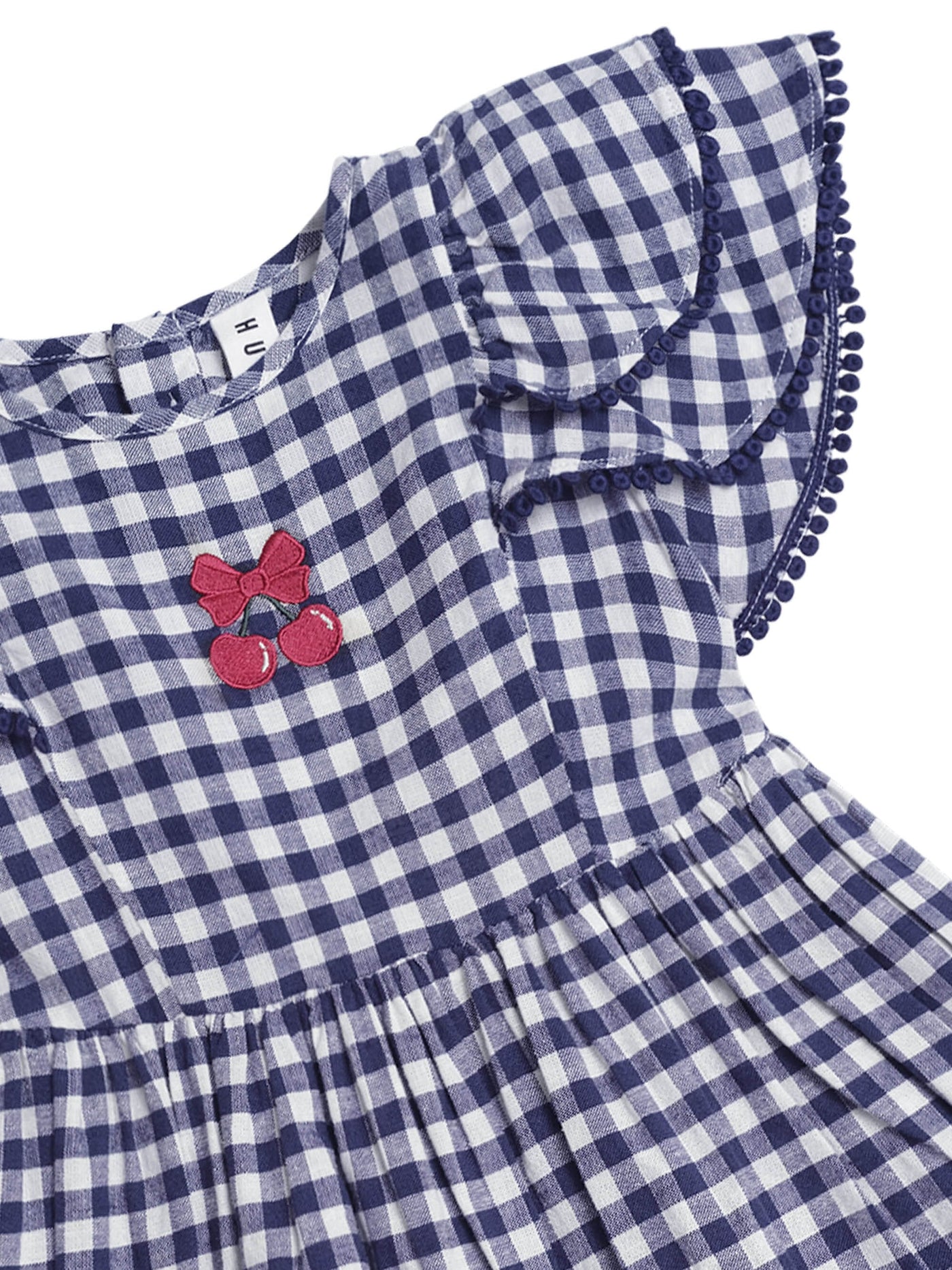 Huxbaby - Cherry Pie Frill Dress Check - HB1319S25 Short Sleeve Dress Huxbaby 