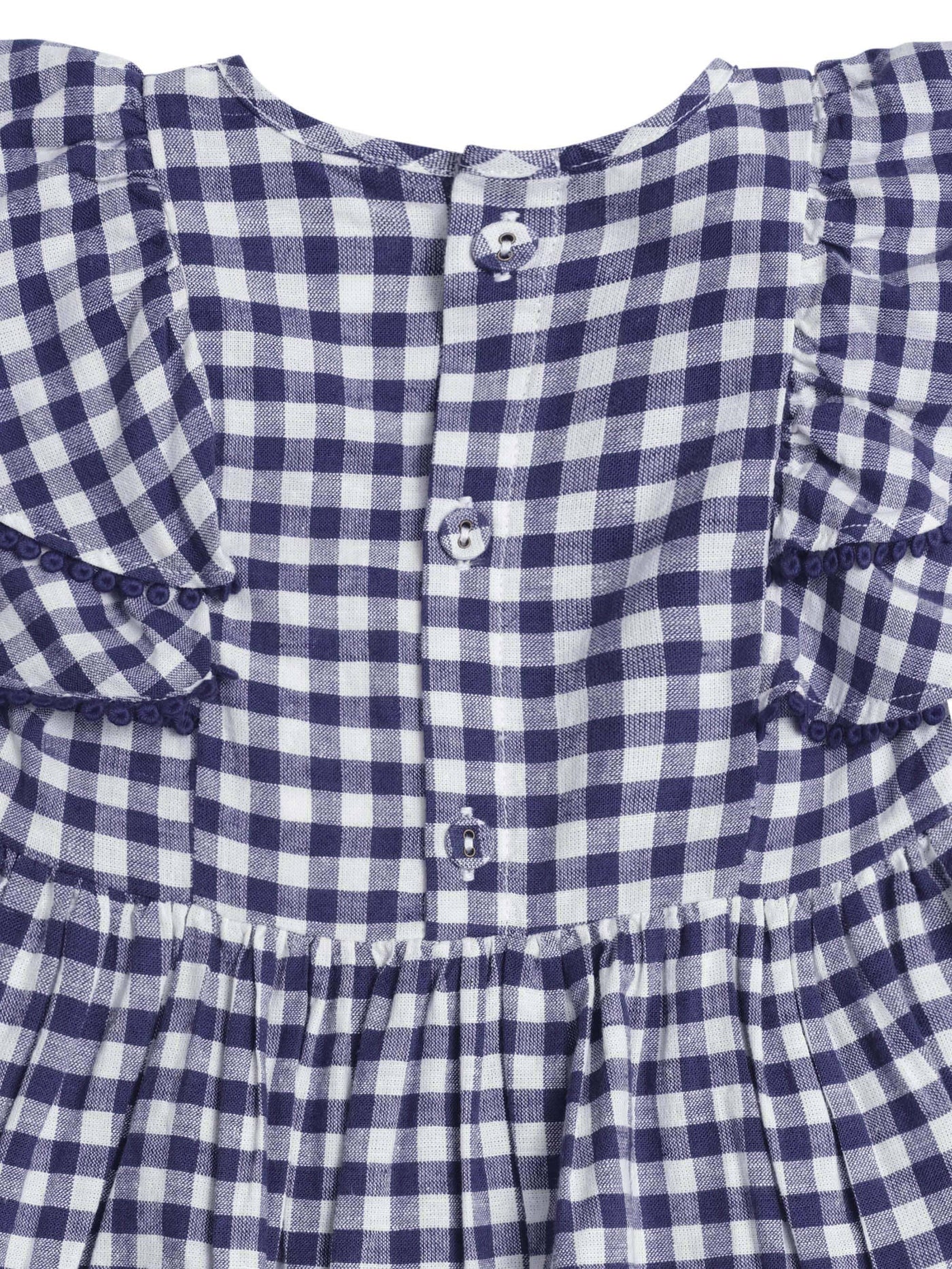 Huxbaby - Cherry Pie Frill Dress Check - HB1319S25 Short Sleeve Dress Huxbaby 