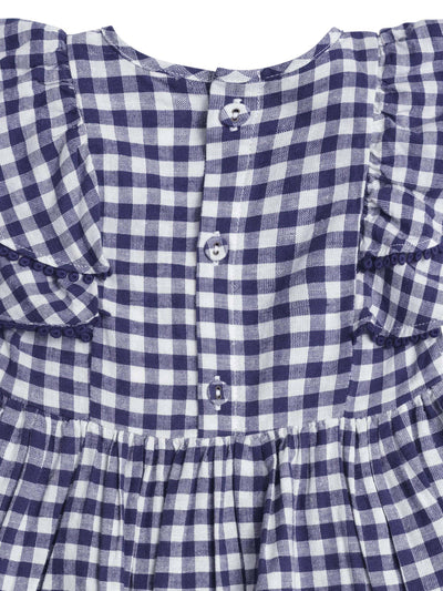 Huxbaby - Cherry Pie Frill Dress Check - HB1319S25 Short Sleeve Dress Huxbaby 