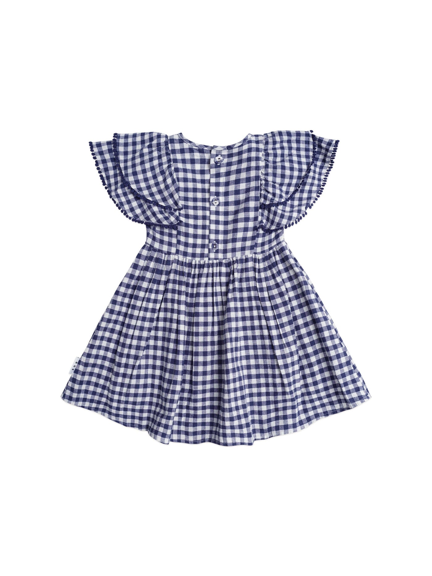 Huxbaby - Cherry Pie Frill Dress Check - HB1319S25 Short Sleeve Dress Huxbaby 