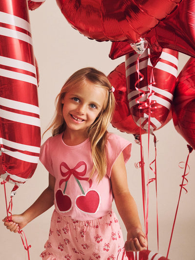 Huxbaby - Cherry Pie Frill Tee - HB2322S25 Short Sleeve T-Shirt Huxbaby 