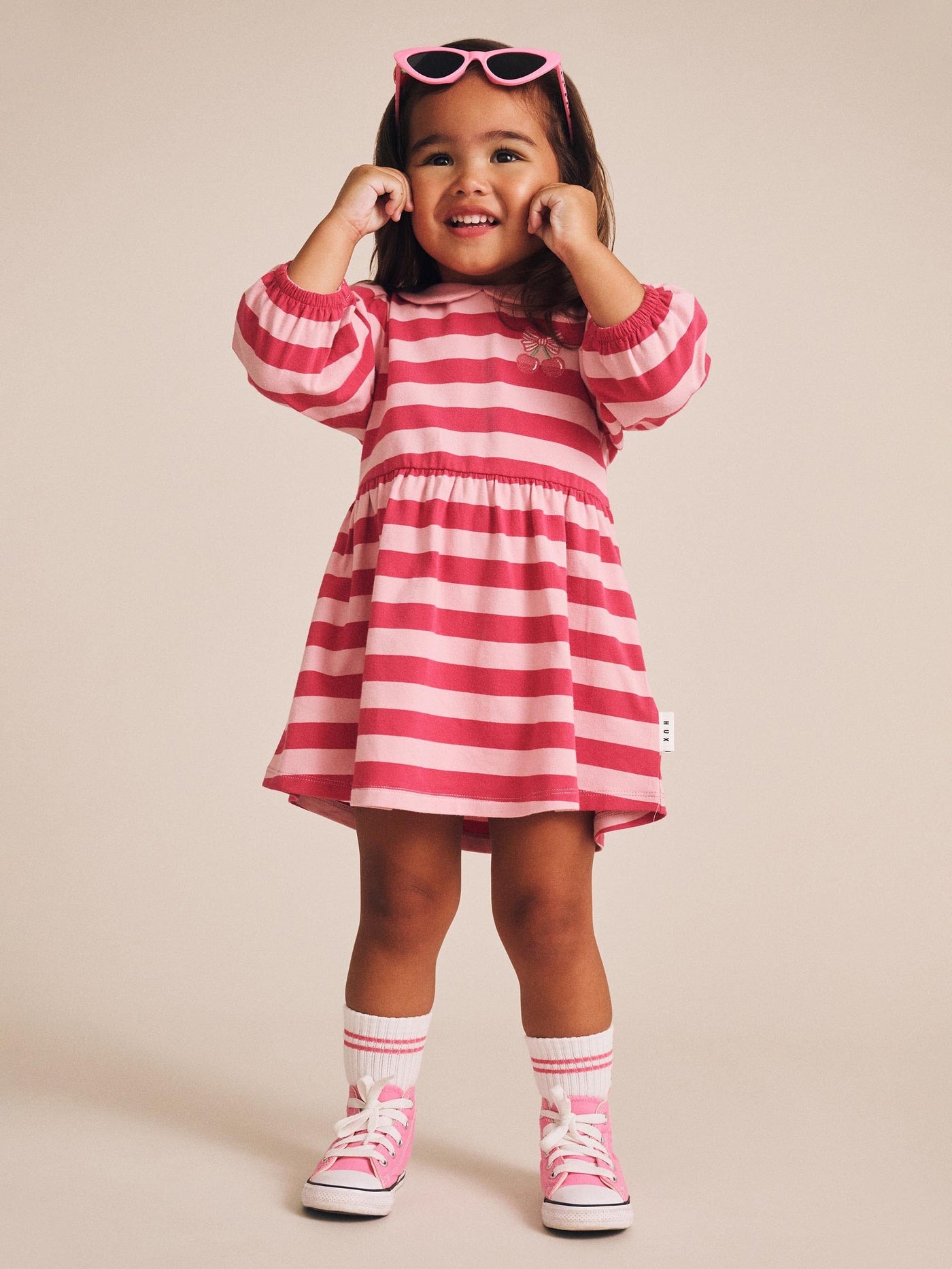 Huxbaby - Cherry Pie Puff Sleeve Dress - HB1060S25 Long Sleeve Dress Huxbaby 